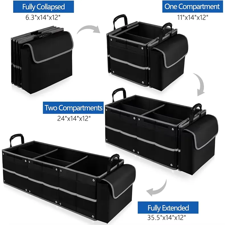Storage Organizer Collapsible Car Trunk Organizer (6)